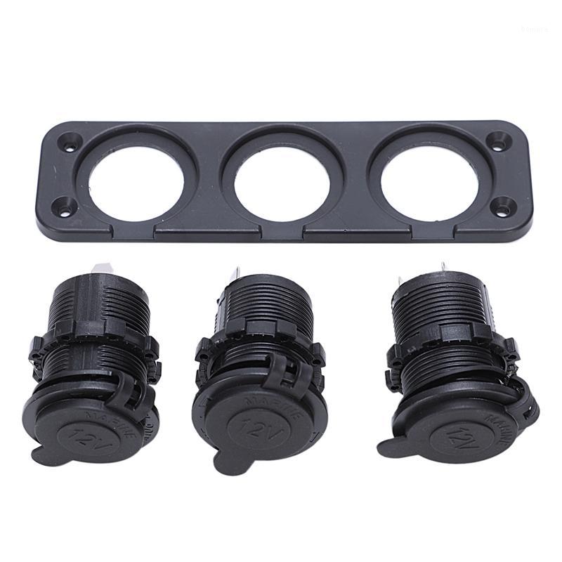 

12V 3 Way Waterproof Car Cigarette Lighter Plug Socket Splitter Adapter Charger1, As pic
