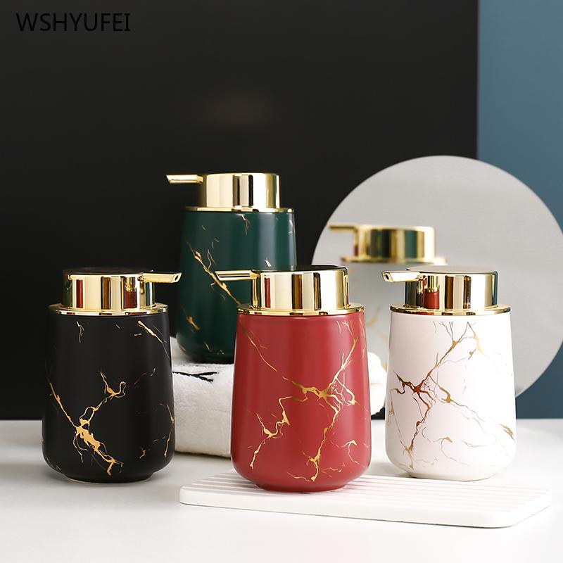 

Ceramic imitation marble bathroom accessories set washing tools lotion bottle toothbrush holder mouthwash cup household items