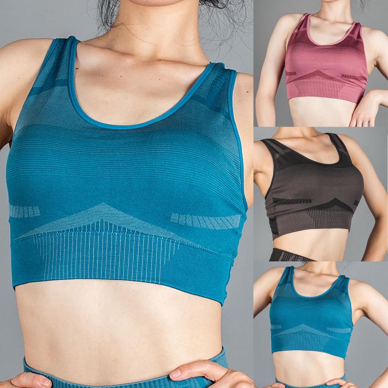 

Anti- Running Poly Shaped High Strength Fitness Back Bra Yoga Undershirt Top Sport Bra Sportswear for Women Girls 118, Bk