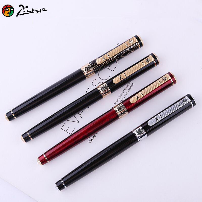 

Pimio Metal Sign Pen Treasure Ballpoint Pen Business Signing Pens Black Ink For School Office Meeting Stationery + Gift Box, Red