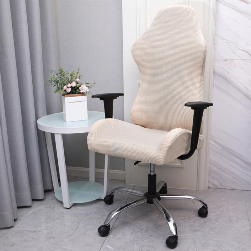

Dustproof Computer Seat Home Office Stretch Solid Furniture Protector Washable Slipcover Removable Gaming Chair Cover Reusable1