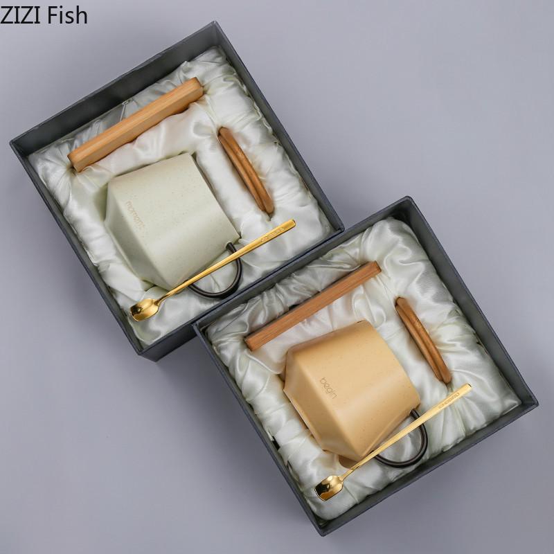 

Northern Europe Simple Ceramics Mug Coffee Milk Water Juice Cup with Cover High Capacity Breakfast Cup Home Office Drinkware, B1--green