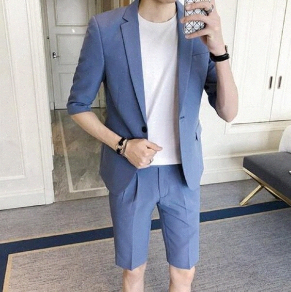 short pants wedding suit