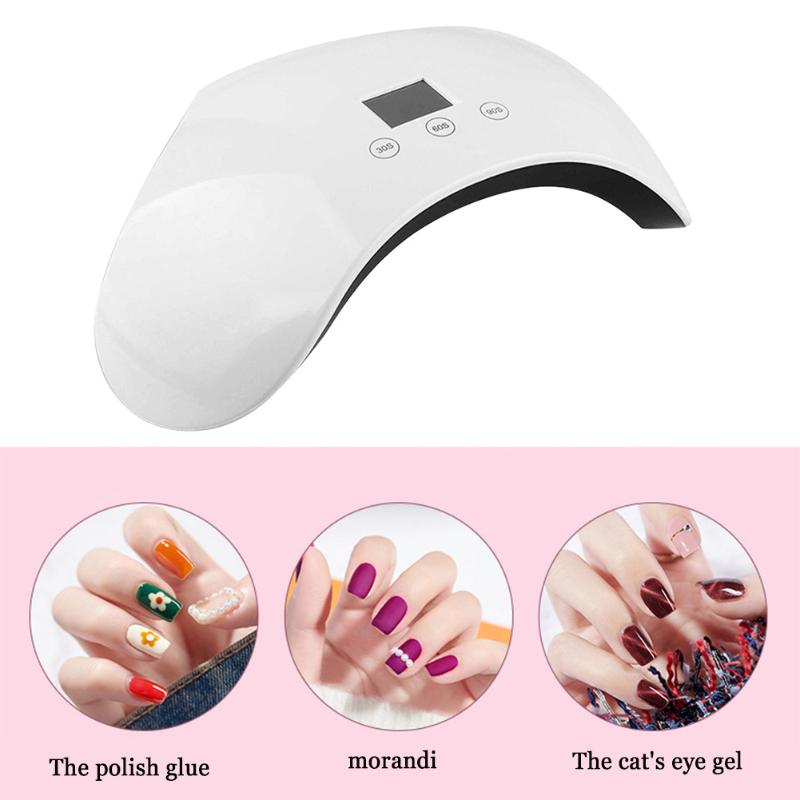 

12LED Nail Dryer UV Lamp Dual Light Nail Gel Phototherapy Machine Manicure Tool Dryer Light Fast Curing Auto Sensor, As pic