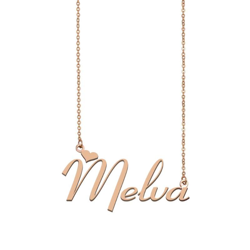 

Melva Name Necklace , Custom Name Necklace for Women Girls Best Friends Birthday Wedding Christmas Mother Days Gift