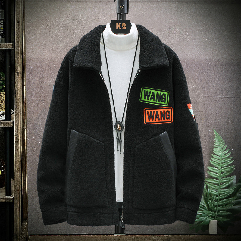 

2021 New Jacket Black White Men's Winter Thick Warm for Sportwear Fleece Hoodies Coat Yk2x, D-18 2