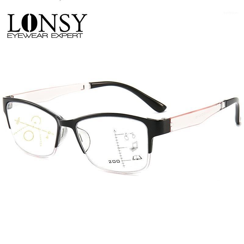 

LONSY Square Progressive Multifocal Reading Glasses Anti Blue Light Lens Eyewear Presbyopic Gift For Parents1