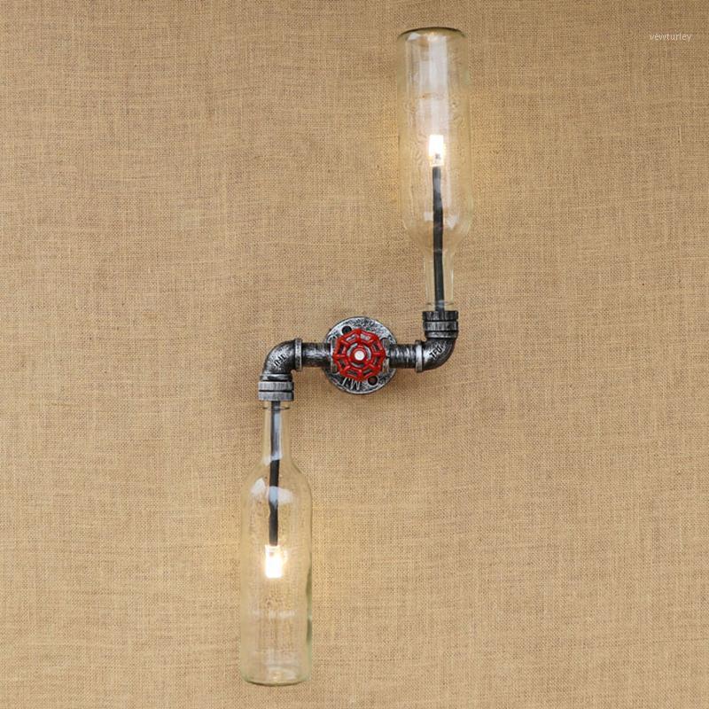 

Retro LED wall light Glass shade LOFT iron rust include G4 bulb wall lamp for living room bedroom restaurant 220V1