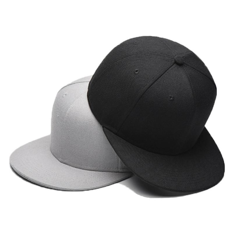 

Plain Baseball Cap Hip Hop Hat Womens Mens Adjustable Snapback Summer Flat Brimmed Camo Cap Sport Army Sun Visor 20 Colors, Black