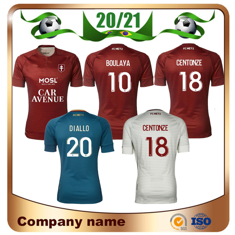 

20/21 FC METZ Soccer Jerseys 2021 BRONN FOFANA NIANE BOULAYA CENTONZE DIALLO VAGNER maillot de foot Football Shirt uniforms, Home patch