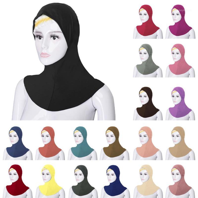 

Muslim Women Under Scarf Hat Cap Soft Bone Bonnet Ninja Hijab Islamic Neck Cover Plain Turban Headscarf Amira Bandanas Headwear1