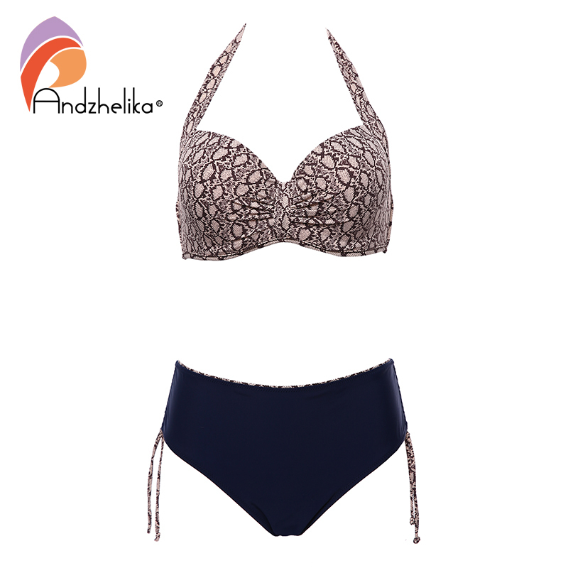 

Andzhelika Sexy Leopard Bikinis Large Cup Women Push Up Swimsuit Patchwork Bikini Set Plus Size Swimwear Beach Bathing Suit Y200319, Brown-3