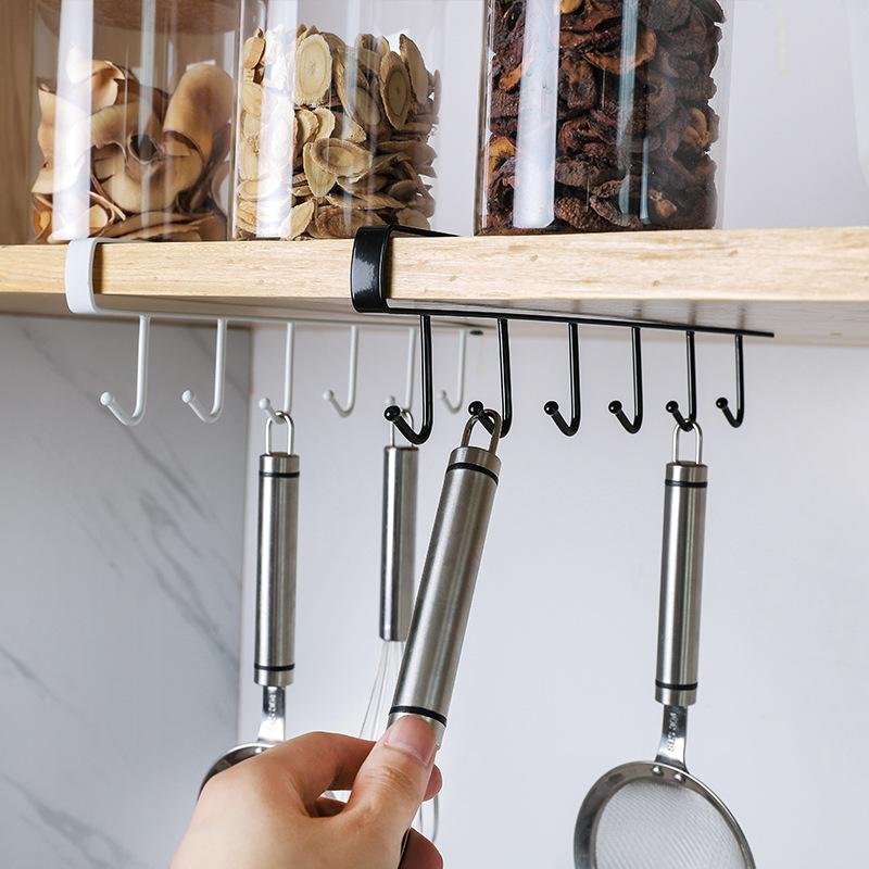 

Kitchen Cabinet Shelf traceless and perforated free wall cabinet wall-mounted partition hook storage rack storage finishing rack