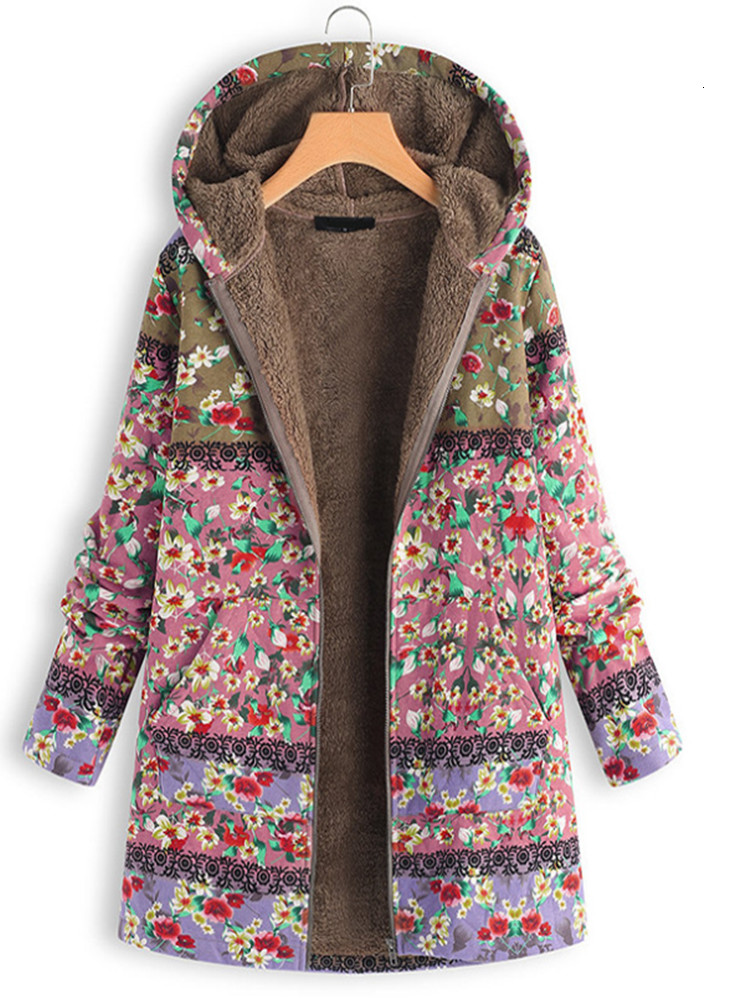

2021 New Female winter cotton-padded jacket big hot size, 72LD, Pink