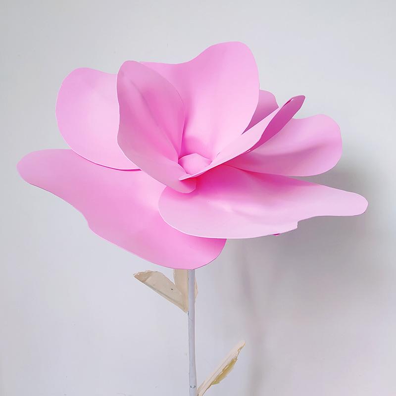 

80/100cm PE Foam Giant Artificial Poppy Flower Head Shop Window Display Flowers Wedding Road Lead Party Stage Decoration Floras, Blue