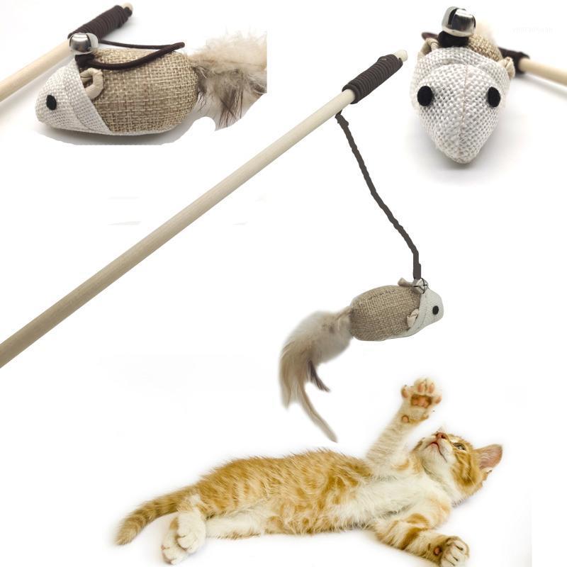 

Cat Supplies Cat Toy Wooden Pole Elastic Rod Plaything Kitten Interactive Mouse Stick Tease Play Supplies Juguete gato1