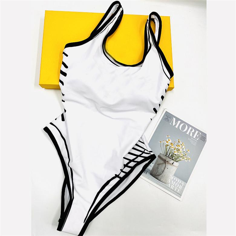

Classic Letter Printed Swimwear Backless Bathing Suits Summer Ladies Swimsuit Sexy One Piece Swimsuit For Honeymoon Wholesale