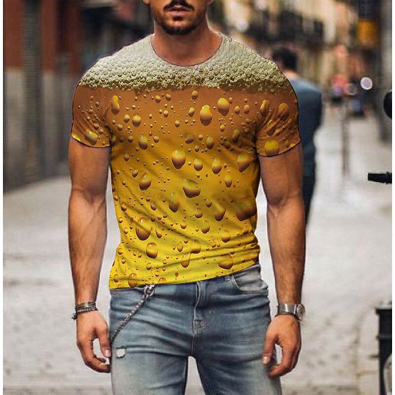 T-shirt unisexe Tee T-shirt 3D Imprimer graphique bulle bulle de bulle ronde quotidien quotidien imprimé à manches courtes à manches courtes Basi