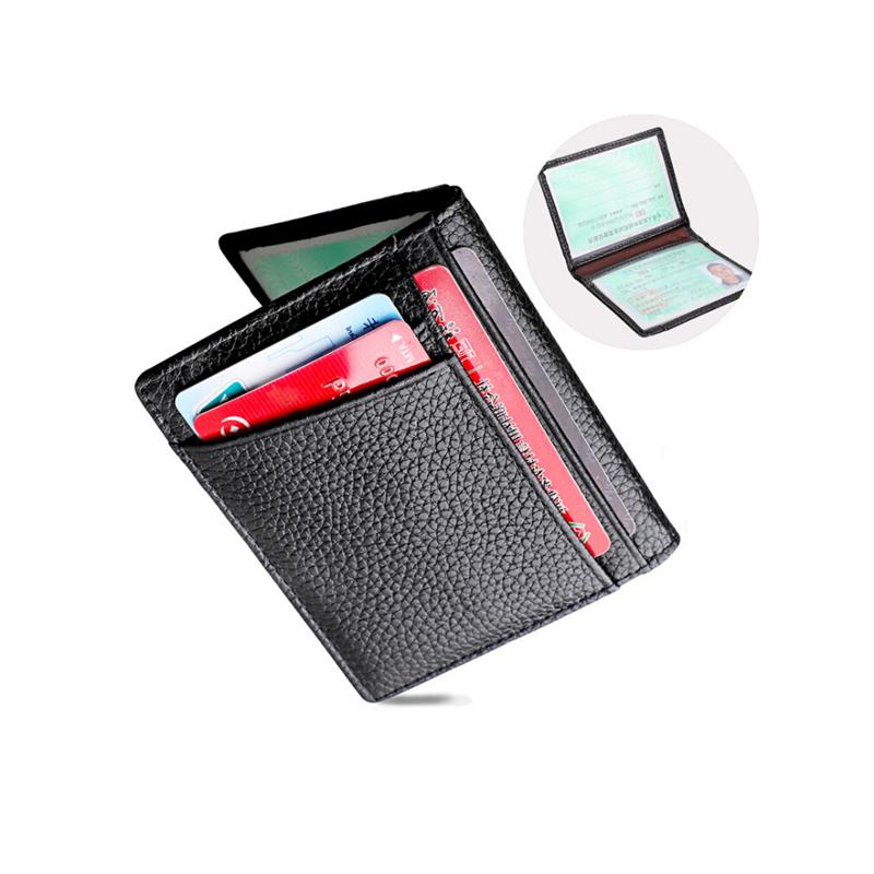 

Men Business Mini Wallet Fashion Wallet Driver's License Bag Vintage Male Short Purse Wallets, Black