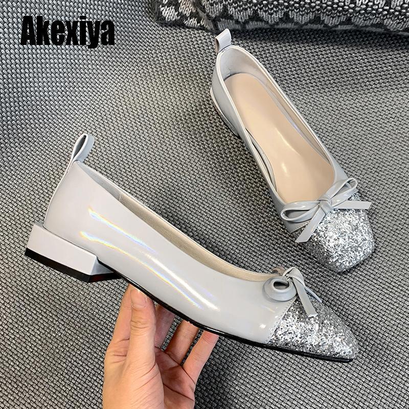 

style square head women's shoes bow sparkling sequins female soft bottom comfortable ballet shoes European s8781, Black