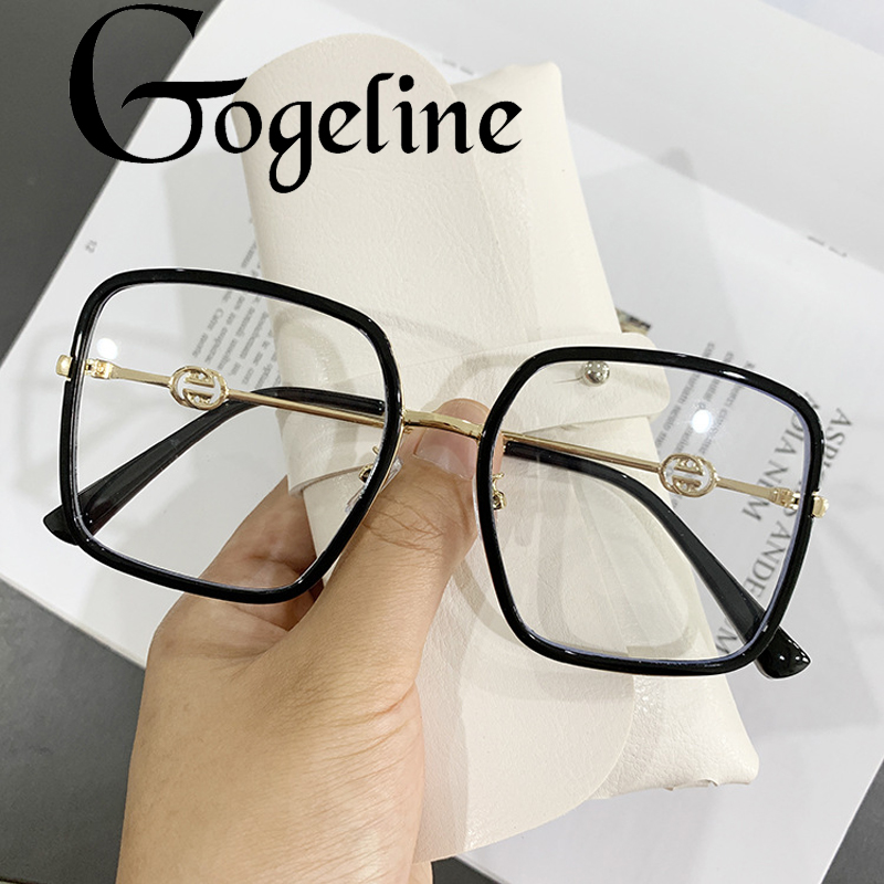 

Sunglasses Oversized Women Men Fashion Shades Vintage Big Alloy Frame Square Mirror UV400 Sun Glasses Metal Clear Lens