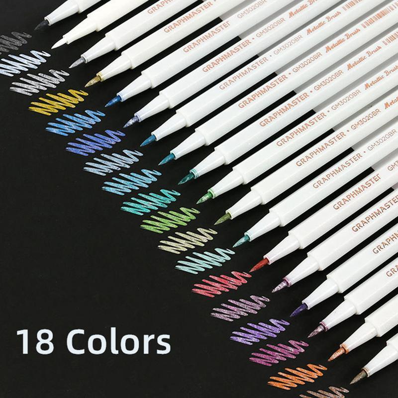 

1pcs Metallic Art Marker Pen 10 Colors Drawing Pen Stationery School Supplies DIY Painting Tools1