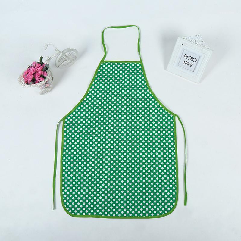 

Creative Simple Polka Dot Pattern Canvas Apron Kitchen Household Daily Necessities Antifouling Sleeveless Apron1