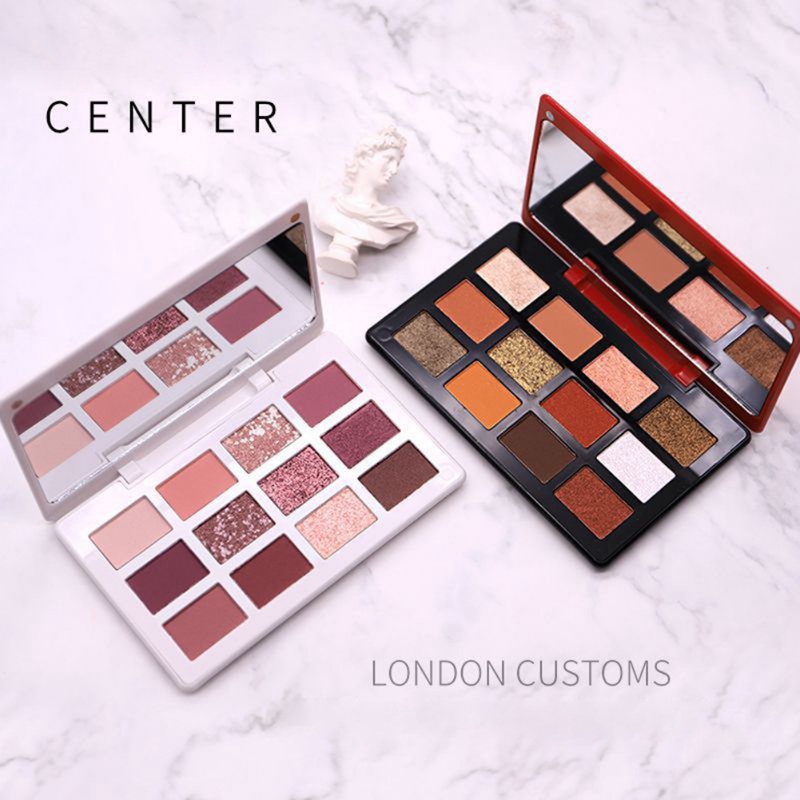 

12 Color Matte Shimmer Long-Lasting Waterproof Smudge-proof Eye Shadow Powder Makeup Fashion Eyeshdaow Palette With Mirror, 02