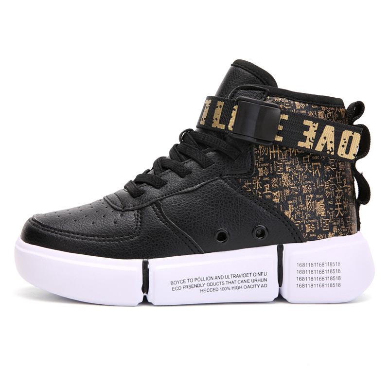 

Winter Snow Kids Hiking Shoes Boys Girls Outdoor Sneakers for Children Leather Waterproof TPR Non-slip Warm Sports Shoes, Black