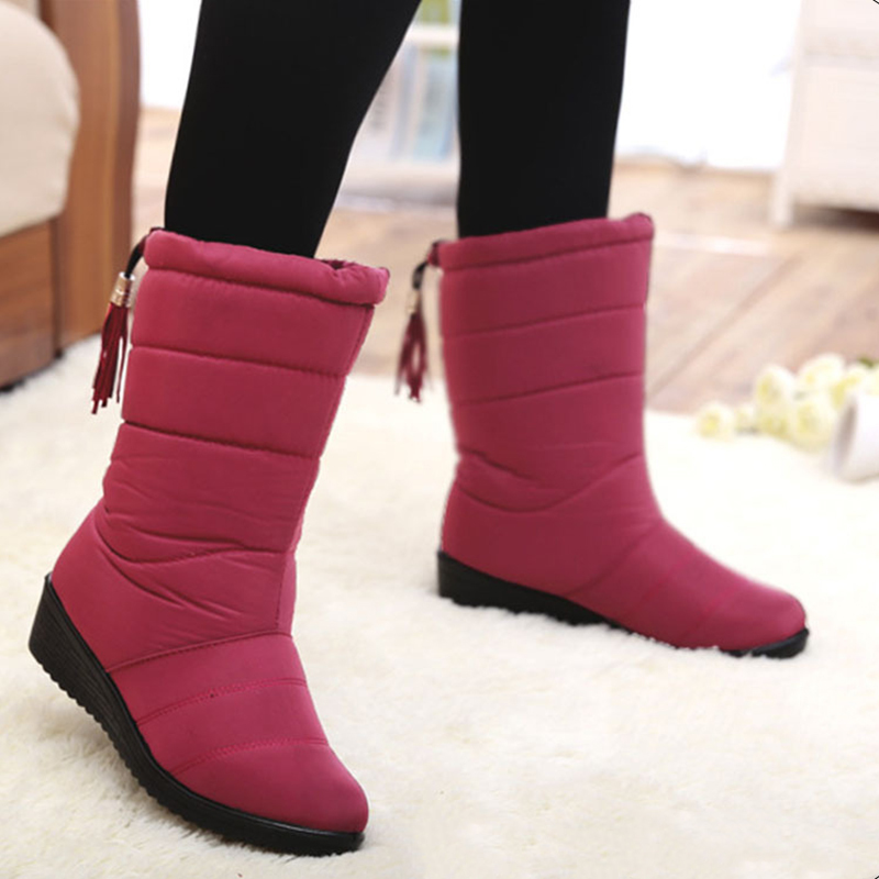 

Top quality Women's 2019 Warm Shoes Woman Waterproof Ladies Snow For Women Winter Boots Ankle Botas Mujer, Black
