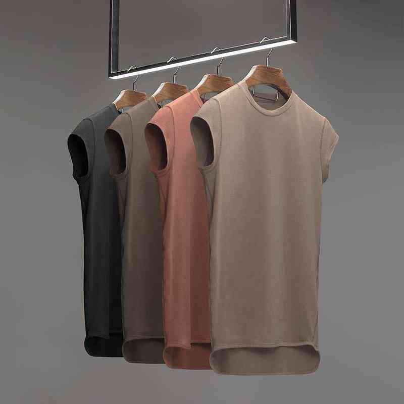 Batwing Sleeve Tshirt Men Workout GYM Fitness T Shirts Moto Biker Tops Hip Hop Streetwear Men Clothing G1222-image-747710375
