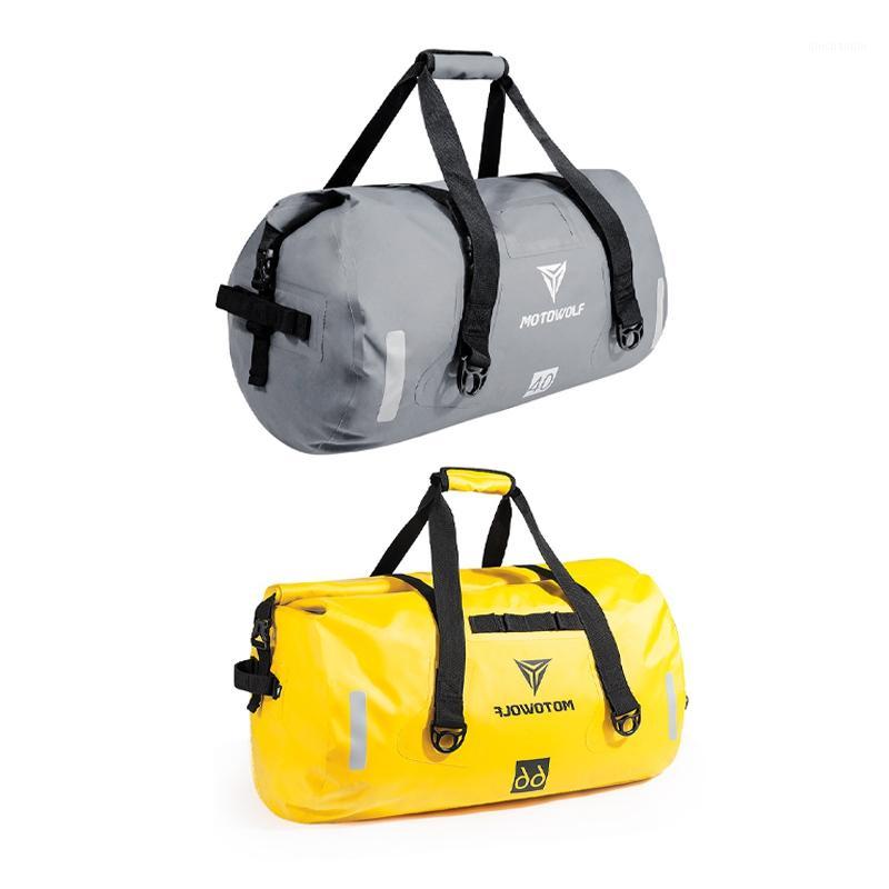 

Motorcycle Tail Seat Bag PU Waterproof Reflective Multifunctional Motorcycle Luggage Bag With Bar Straps1, Y1