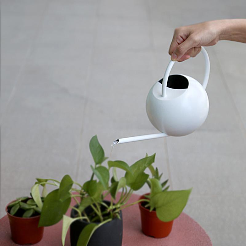 

Long Nozzle Watering Can Garden can kettle Stainless Steel Watering Kettle Metal Household Stainless Steel Garden Sprinkling, White