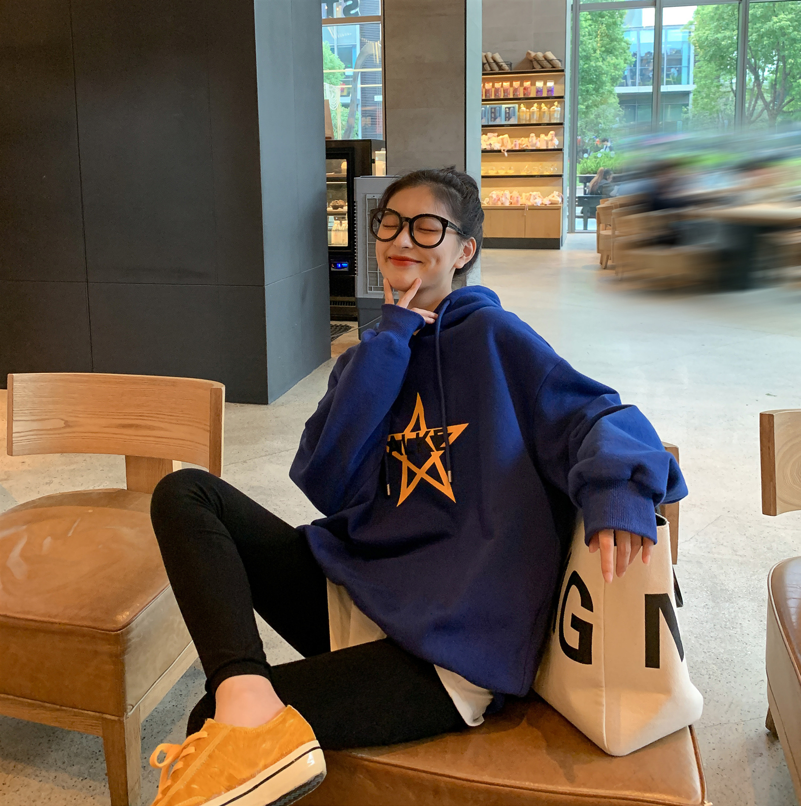 

Fall Winter Sweaty Rocks Sweatshirt Pullover Fleece Drop Shoulder Striped Hoodie Women's Powerblend Boyfriend Crew Hoodies, Orange