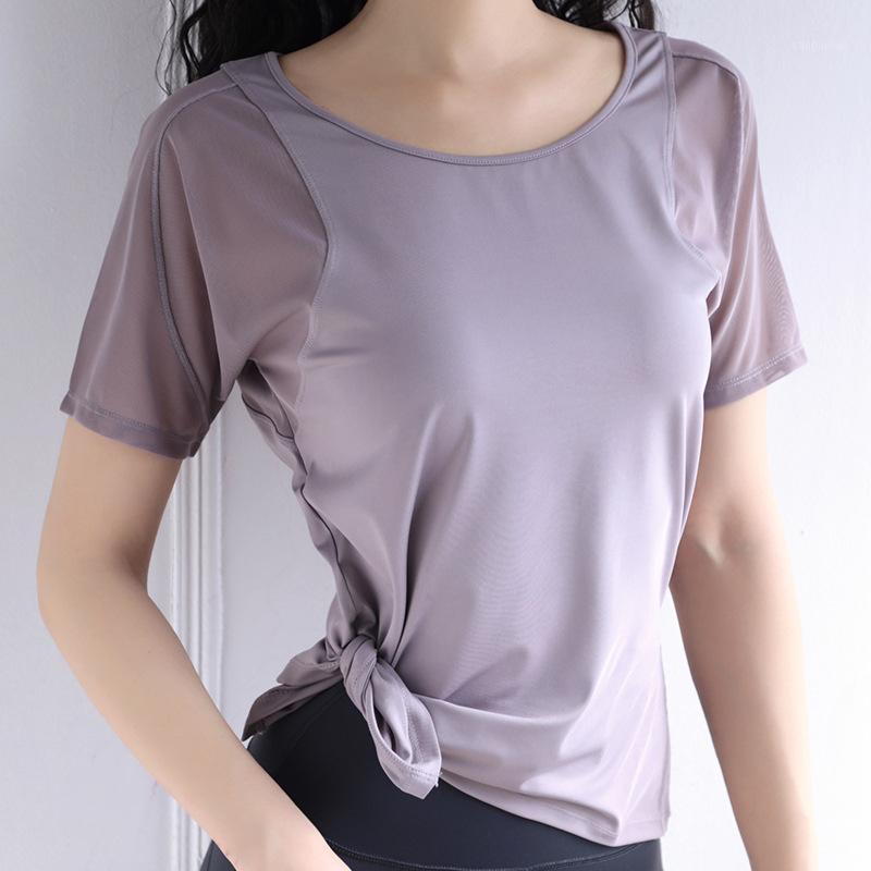 

Women Yoga Top Quick Dry Mesh Short Sleeve Sport Top Fitness Sports Wear Running T-shirts Female Sports Elastic Breathable1, Boguanghui
