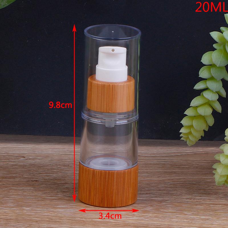 

20ml 30ml 50ml 80ml 100ml 120ml Empty Airless Vacuum Pump Bottles Eco-friendly Bamboo For Makeup Cream Serum Lotion Skin Care