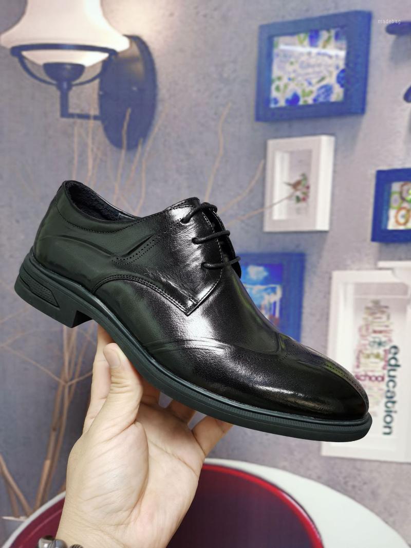 

Guangzhou men's shoes manufacturers new British business dress leather shoes retro men's casual leather wholesale1, Black
