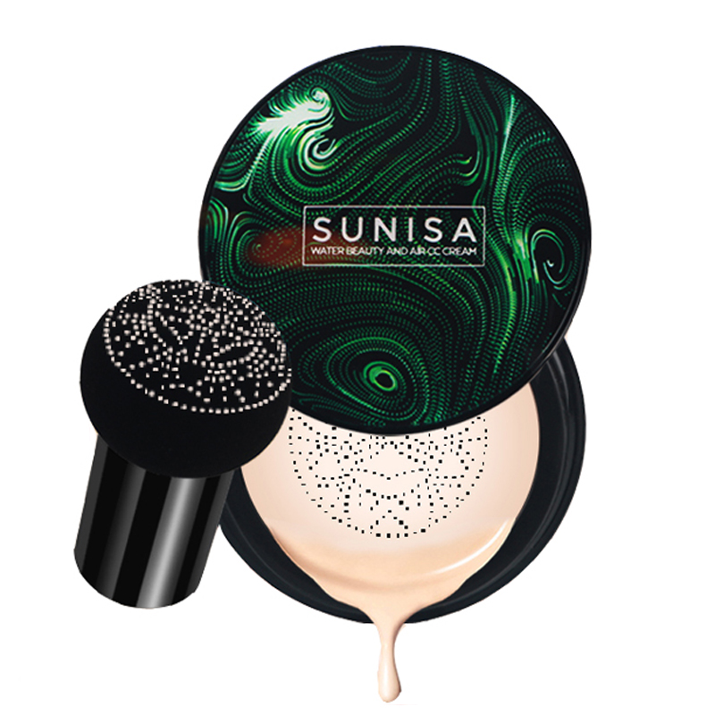 

SUNISA New Mushroom Head Make up Air Cushion Moisturizing Foundation Air-permeable Natural Brightening Makeup BB Cream, Bright color