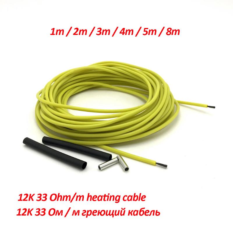 

Minco Heat 12~220V Silicone Carbon Fiber Heating Cable Infrared Underfloor Heater Electric Wire Farming Warm Hotline