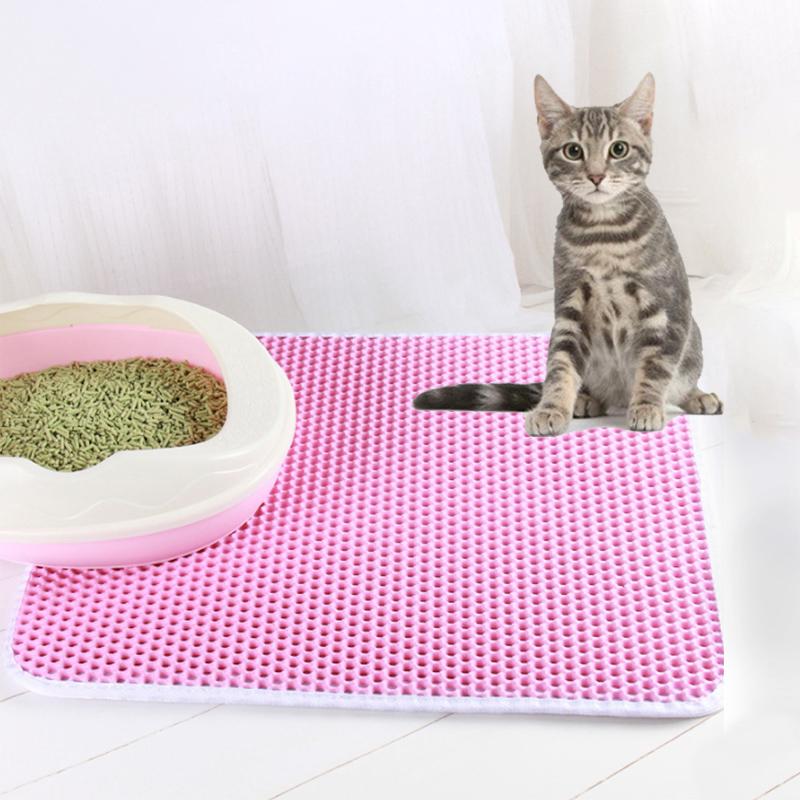 

Waterproof Pet Cat Litter Mat EVA Double Layer Cat Litter Trapping Pet Mat Clean Pad Products For Cats Accessories