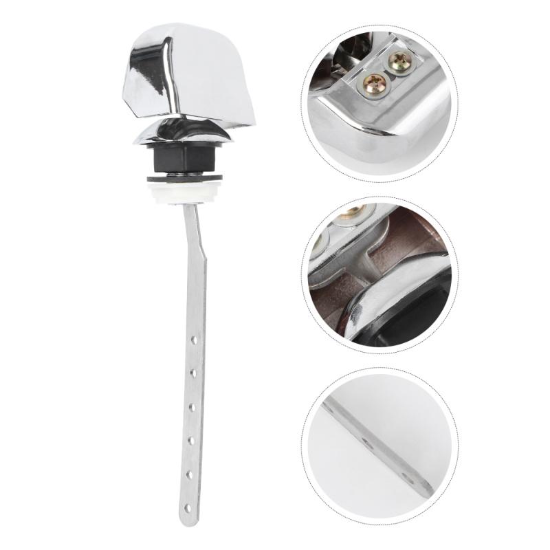 

Universal Home Toilet Tank Flush Lever Rustproof Hotel Toilet Electroplating ABS Wrench Side Mount Lever Handle Bathroom