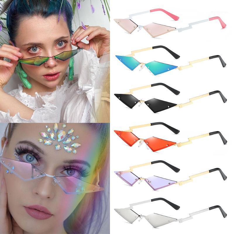 

1Pc 2020 Cat eye Sunglasses Women Men Rimless Wave Sun Glasses Eyewear Luxury Trending Narrow Sunglasses Streetwear Cool Gifts1