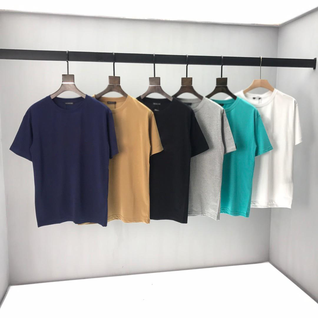 

2020ss spring and summer new high grade cotton printing short sleeve round neck panel T-Shirt Size: m-l-xl-xxl-xxxl Color: black white vc4, Blue