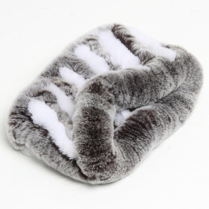 

Women100% Real Genuine Knitted Rex Fur Scarf Winter Warm Lady Real Fur Scarfs Girl Handmade Knit Ring Scarfs1