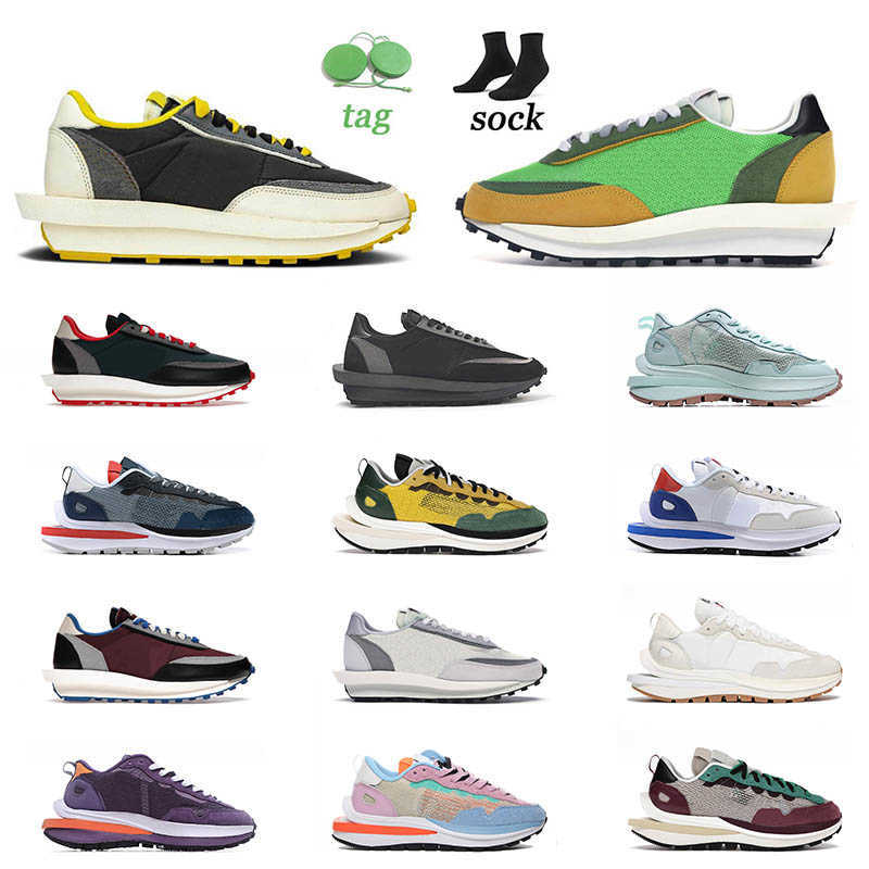 

New Designer Running Shoes Sacais LDV Waffle Pure Platinum Sesame Blue Void CLOT Kiss of Death 2 Cool Grey Triple Black Game Royal Womens, C20 36-45