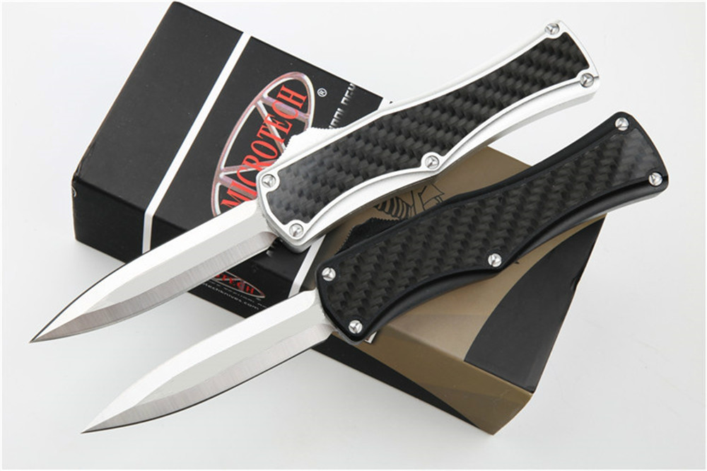 

Microtech Goddess angela automatic knife Carbon fiber + space aluminum handle outdoor camping hunting tactical pocket knife
