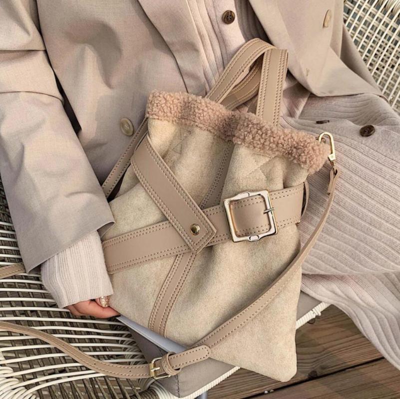 

Contrast color Tote Bucket bag 2021 New Quality Matte PU Leather Women's Designer Handbag High capacity Shoulder Messenger Bag, Black