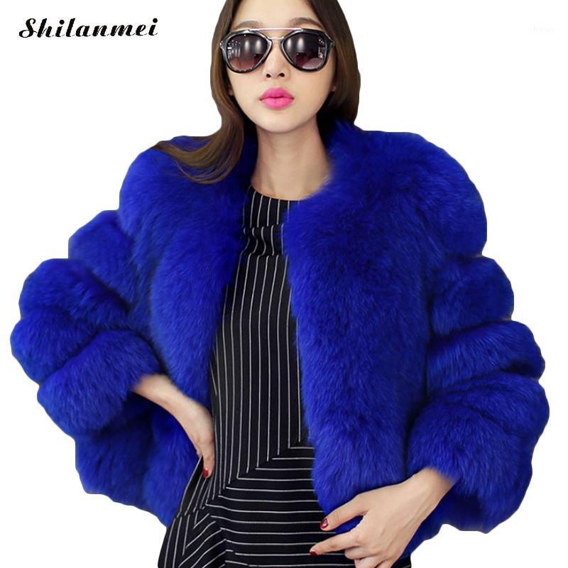 

Colored Fur Coats White Blue Faux Fur Coat Women Winter Jacket Black Pink Short Coat Furry Overcoats Plus Size Fluffy Jacket1, Red