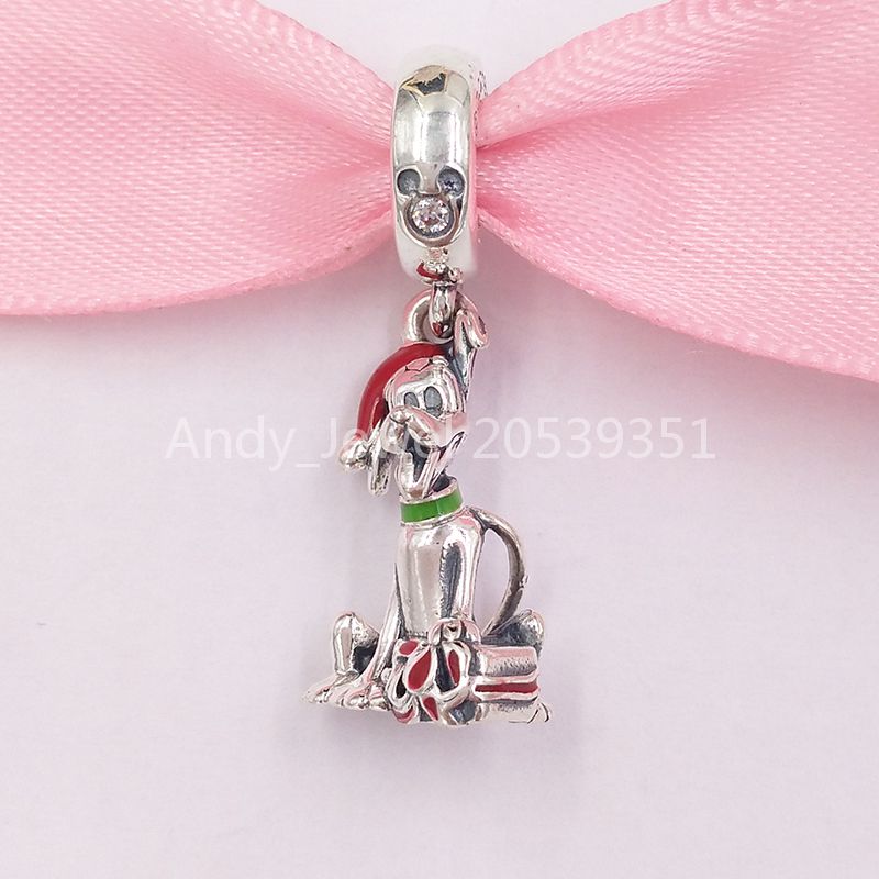 

Authentic 925 Sterling Silver Beads DSN X Pandora Pluto Christmas Gift Dangle Charm Charms Fits European Pandora Style Jewelry Bracelets