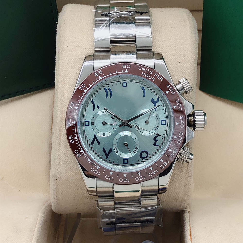 

Fashion classic leisure men's 40mm automatic mechanical watch stainless steel folding buckle waterproof men's watch, Camel